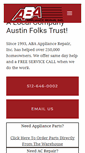 Mobile Screenshot of abaapplianceservice.com